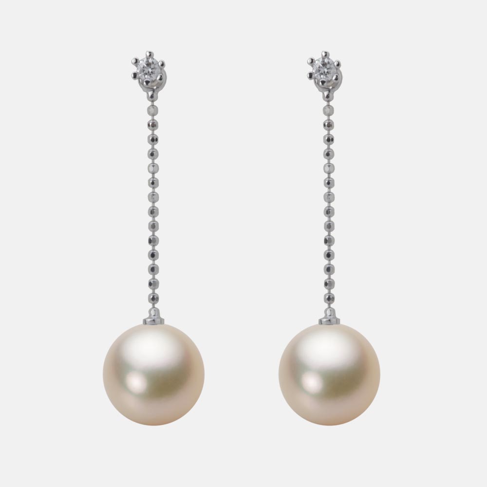 9.0mmアコヤ真珠ピアス（シャンパンゴールド）