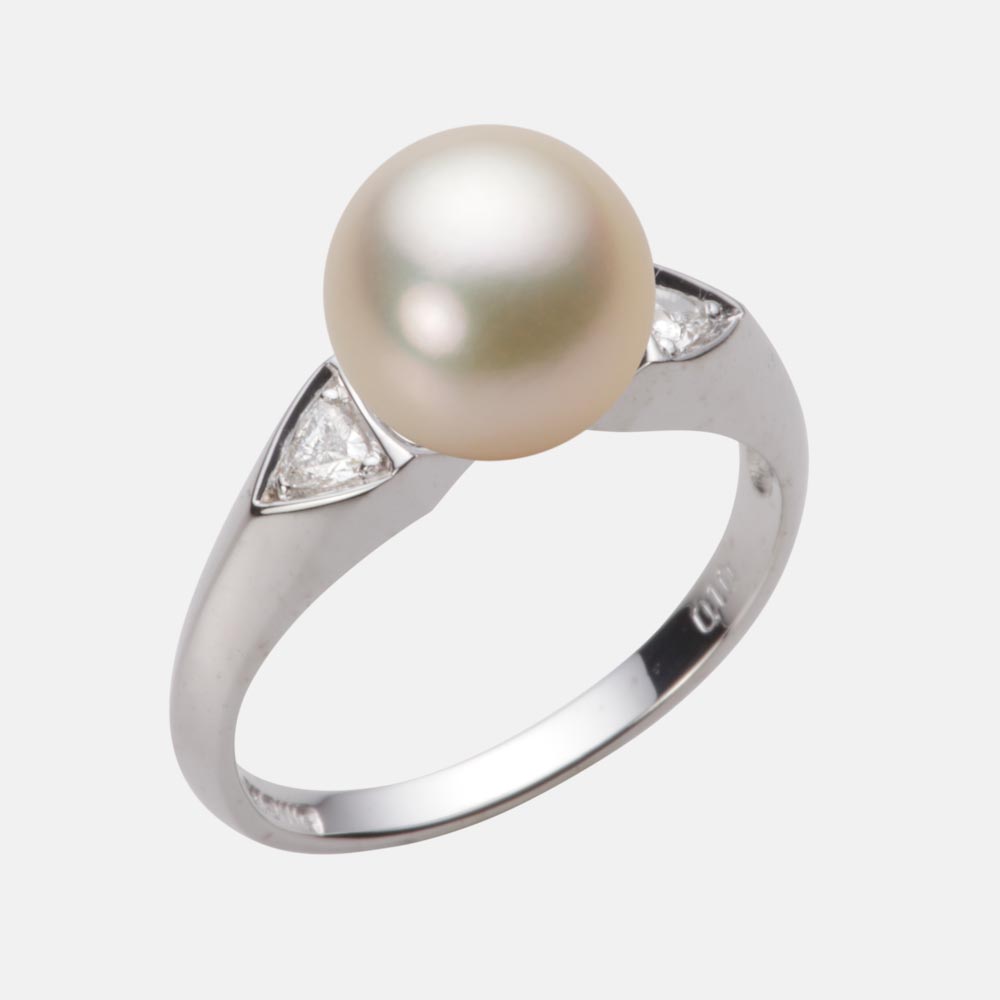 9.0mmアコヤ真珠リング（シャンパンゴールド）