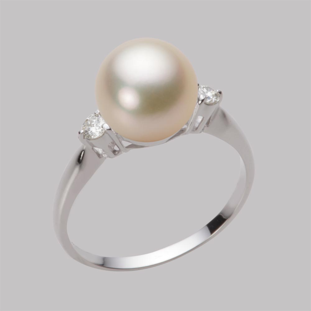 9.0mmアコヤ真珠リング（シャンパンゴールド）