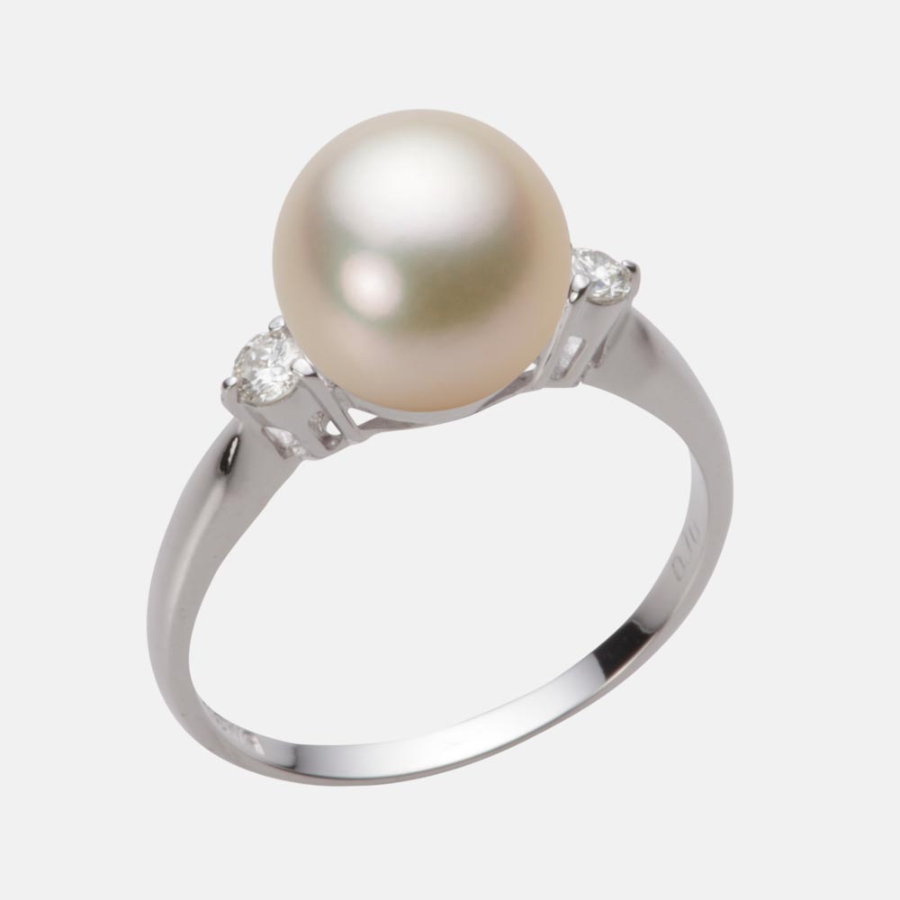 9.0mmアコヤ真珠リング（シャンパンゴールド）