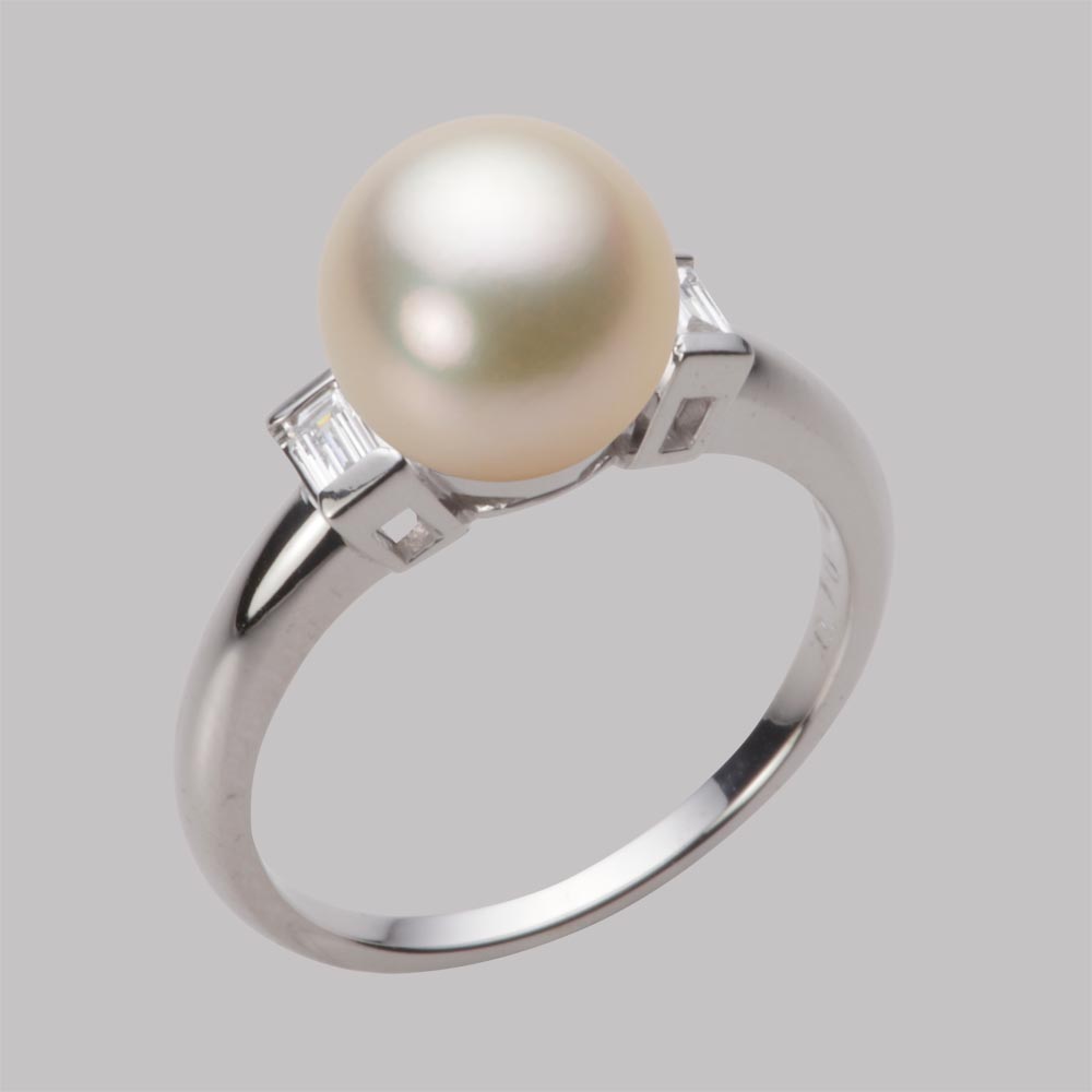 9.0mmアコヤ真珠リング（シャンパンゴールド）