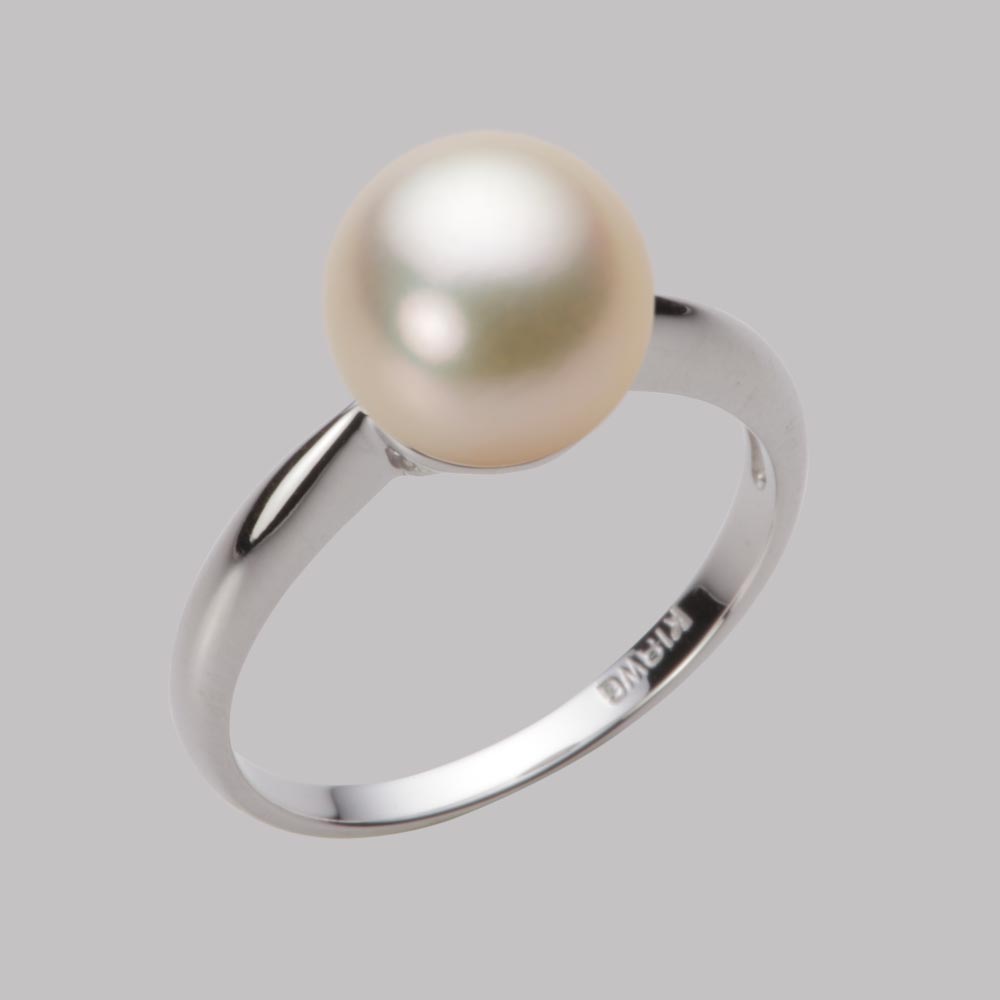 9.0mmアコヤ真珠リング（シャンパンゴールド）