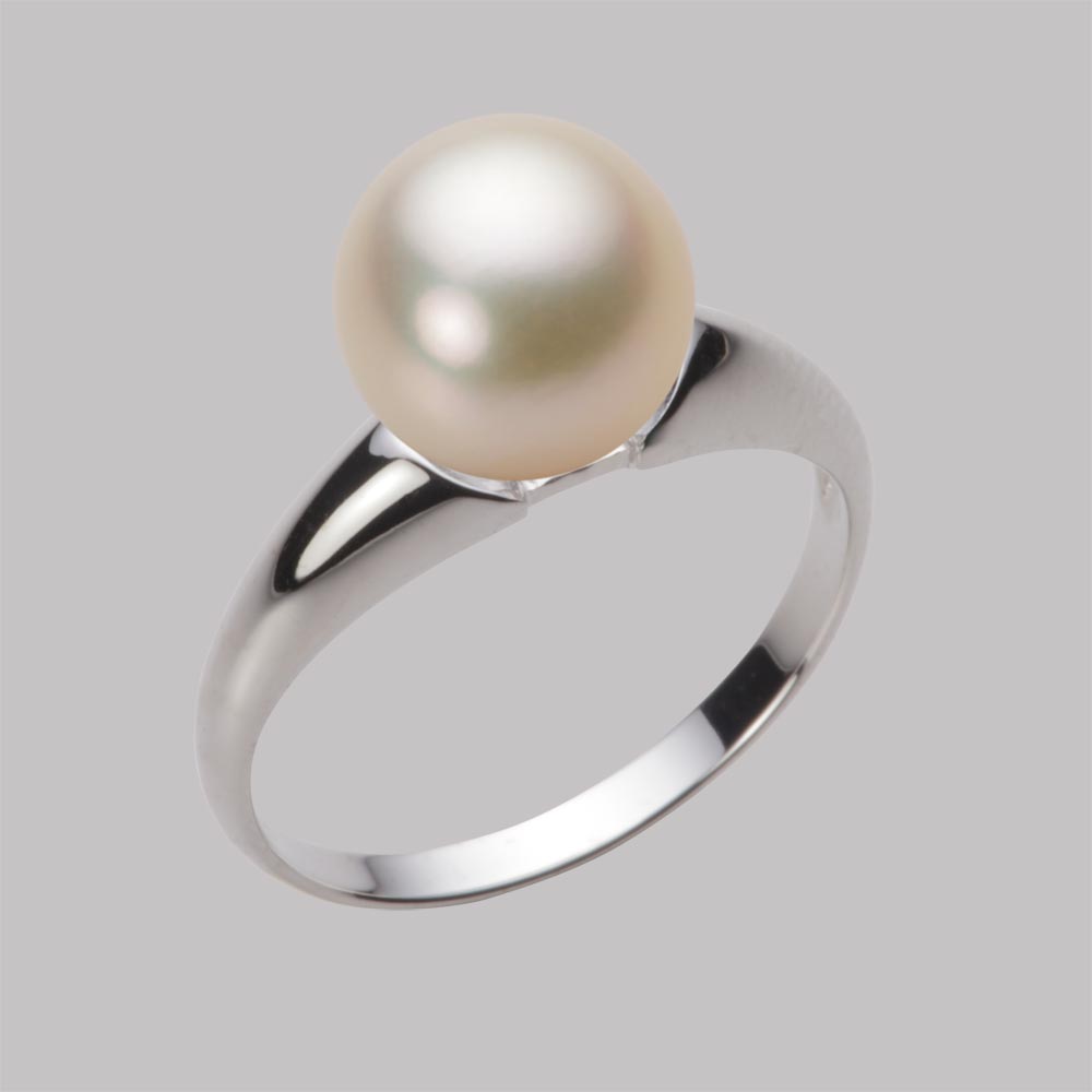 9.0mmアコヤ真珠リング（シャンパンゴールド）