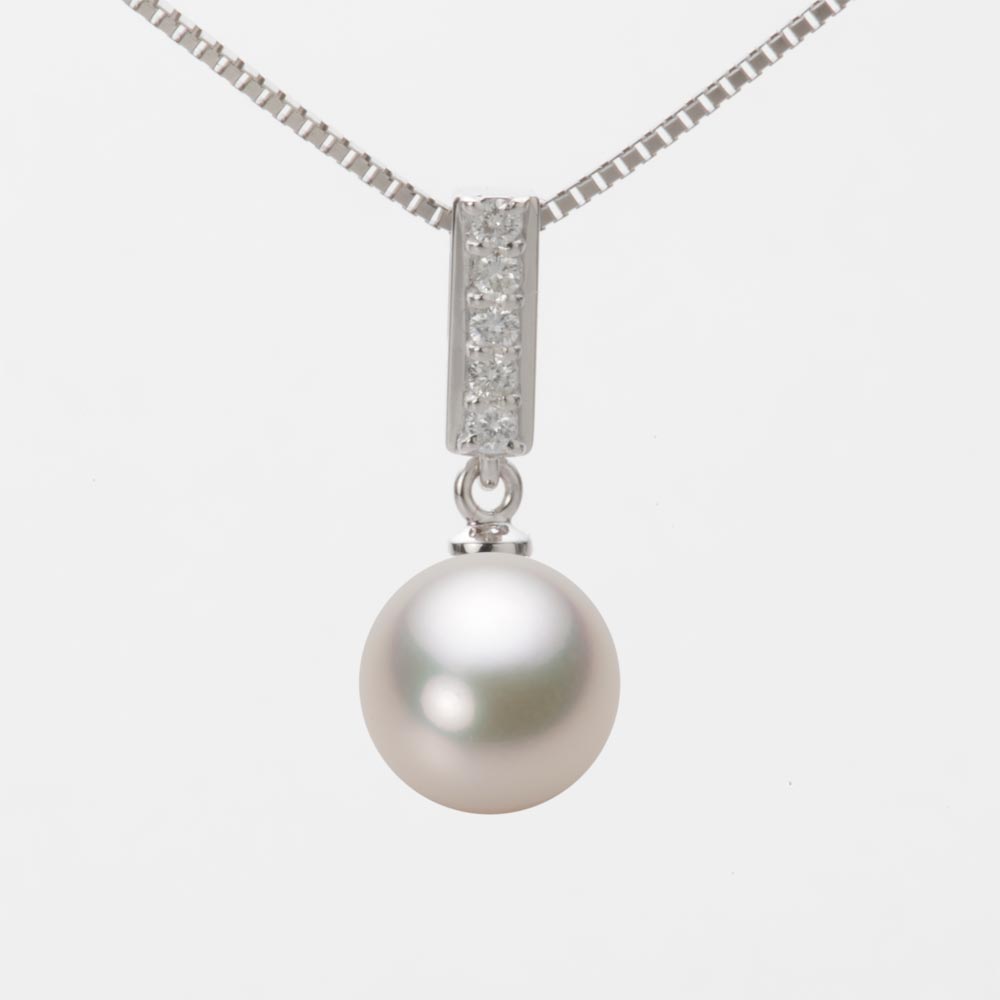 9.0mmアコヤ真珠ペンダント（シャンパンホワイト）