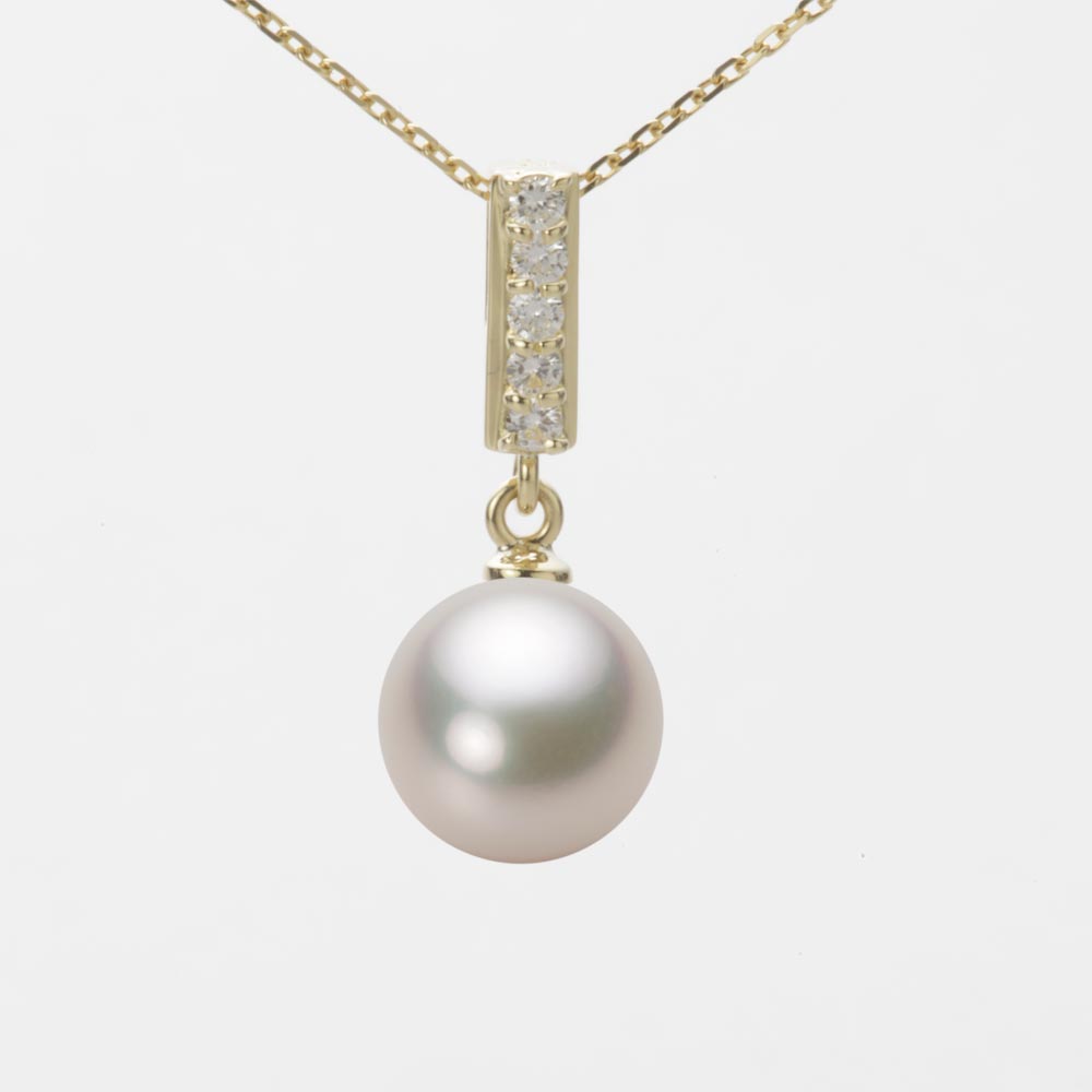 9.0mmアコヤ真珠ペンダント（シャンパンホワイト）