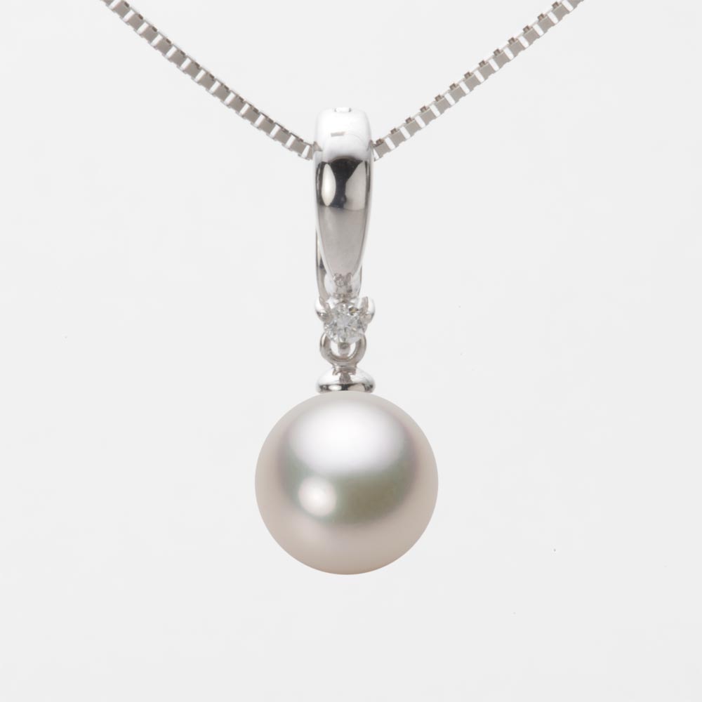 9.0mmアコヤ真珠ペンダント（シャンパンホワイト）