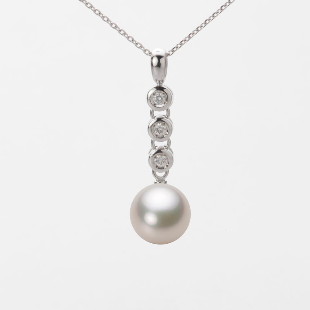 9.0mmアコヤ真珠ペンダント（シャンパンホワイト）