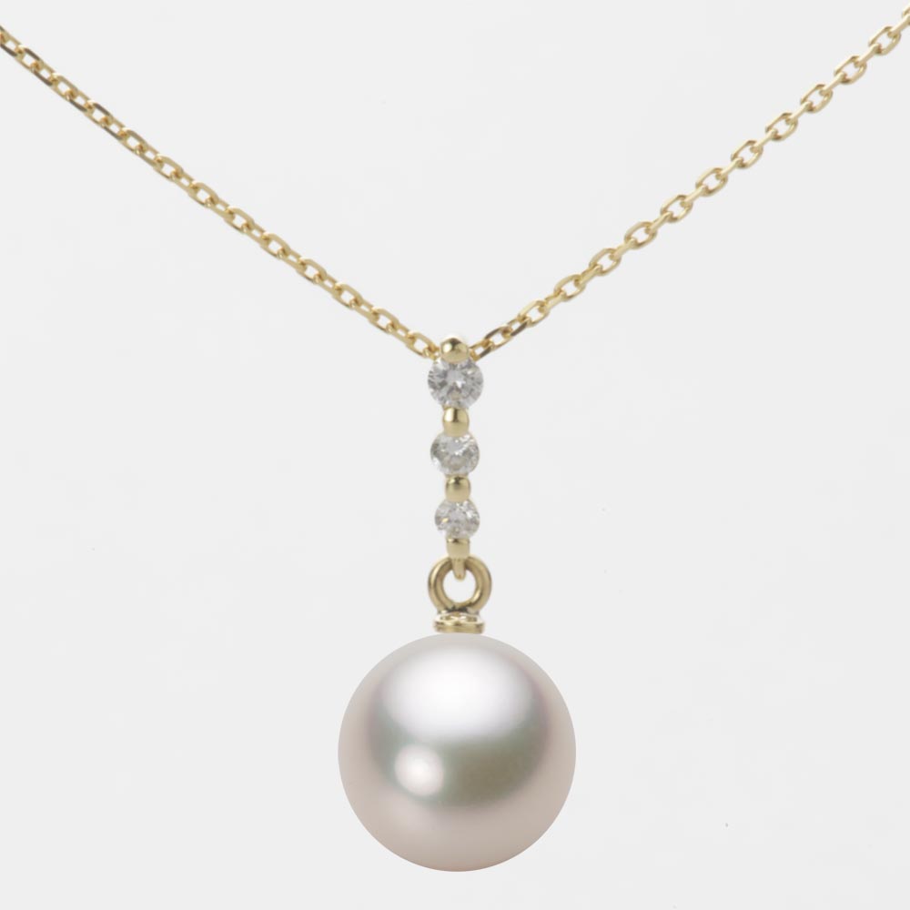 9.0mmアコヤ真珠ペンダント（シャンパンホワイト）