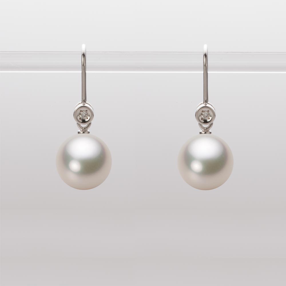 9.0mmアコヤ真珠ピアス（シャンパンホワイト）