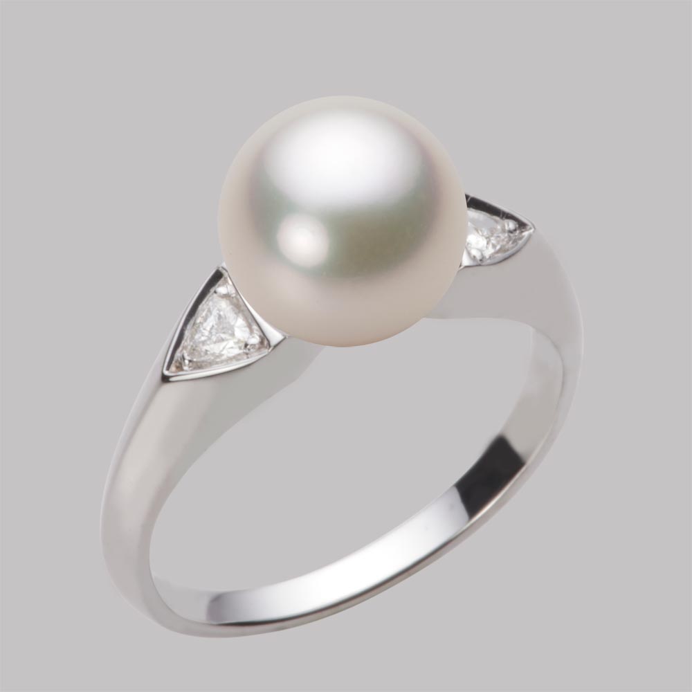 9.0mmアコヤ真珠リング（シャンパンホワイト）