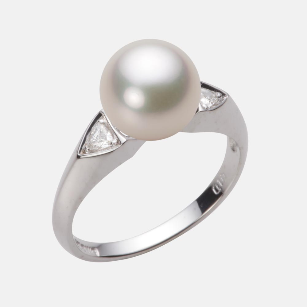 9.0mmアコヤ真珠リング（シャンパンホワイト）