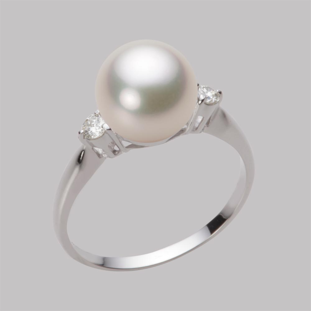 9.0mmアコヤ真珠リング（シャンパンホワイト）