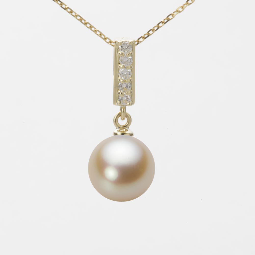 9.0mmアコヤ真珠ペンダント（ナチュラルゴールド）