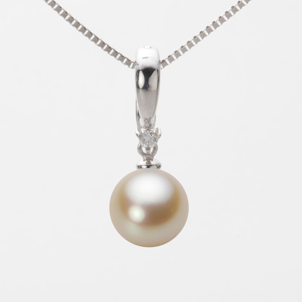 9.0mmアコヤ真珠ペンダント（ナチュラルゴールド）