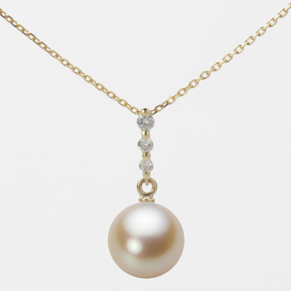 9.0mmアコヤ真珠ペンダント（ナチュラルゴールド）