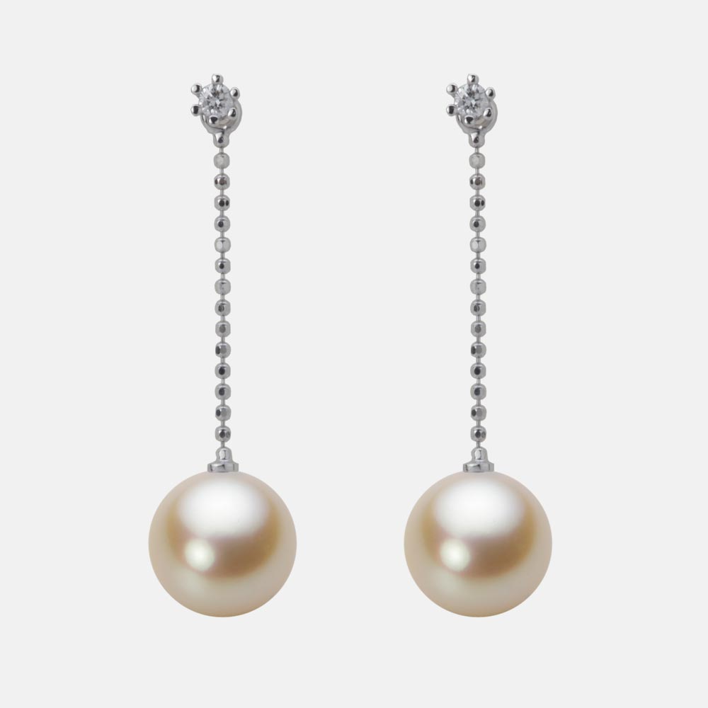 9.0mmアコヤ真珠ピアス（ナチュラルゴールド）