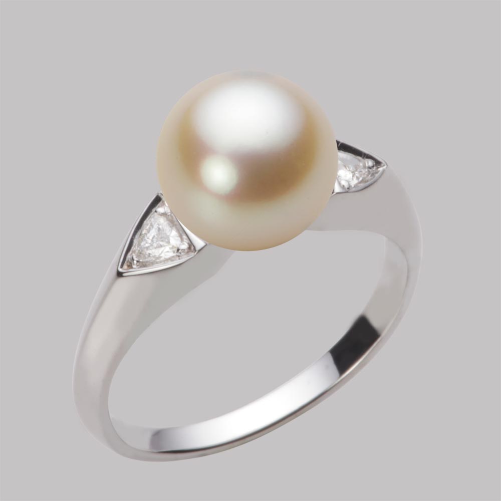 9.0mmアコヤ真珠リング（ナチュラルゴールド）