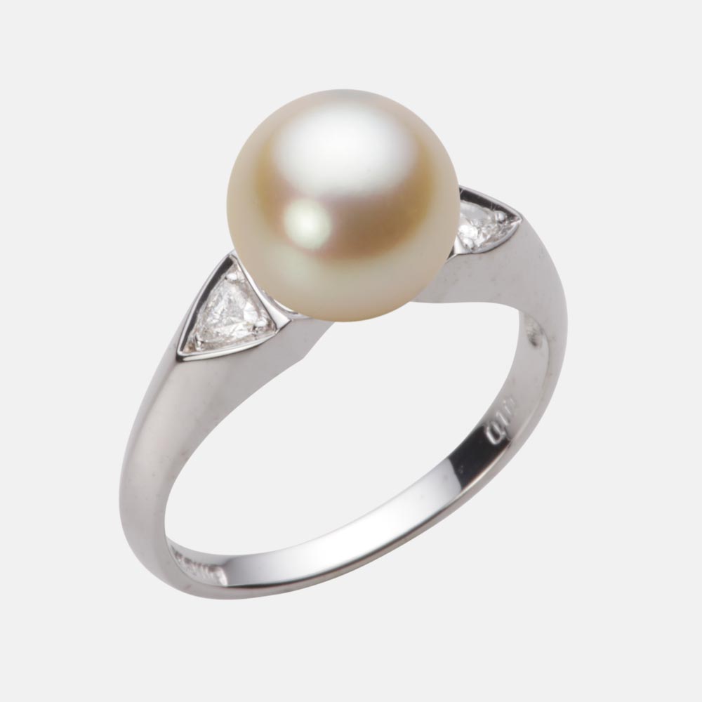 9.0mmアコヤ真珠リング（ナチュラルゴールド）