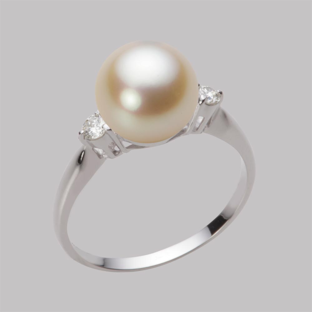 9.0mmアコヤ真珠リング（ナチュラルゴールド）