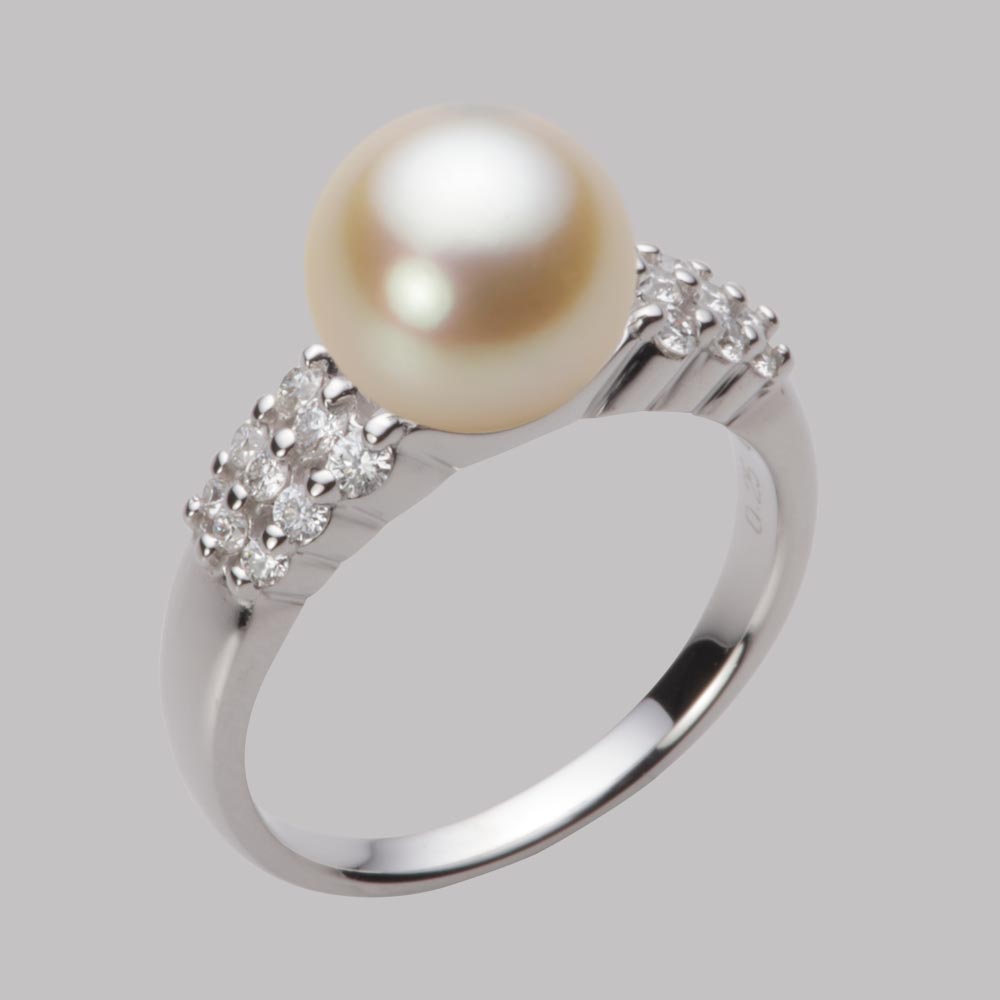 9.0mmアコヤ真珠リング（ナチュラルゴールド）