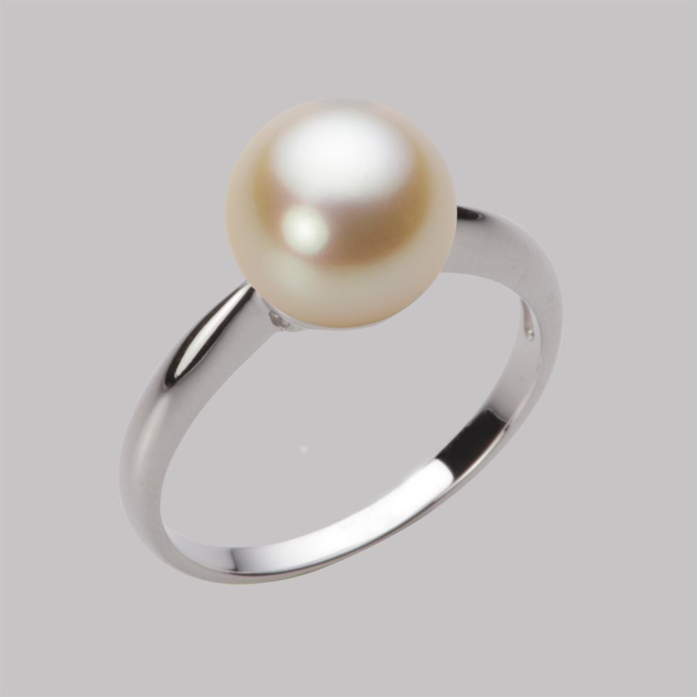 9.0mmアコヤ真珠リング（ナチュラルゴールド）