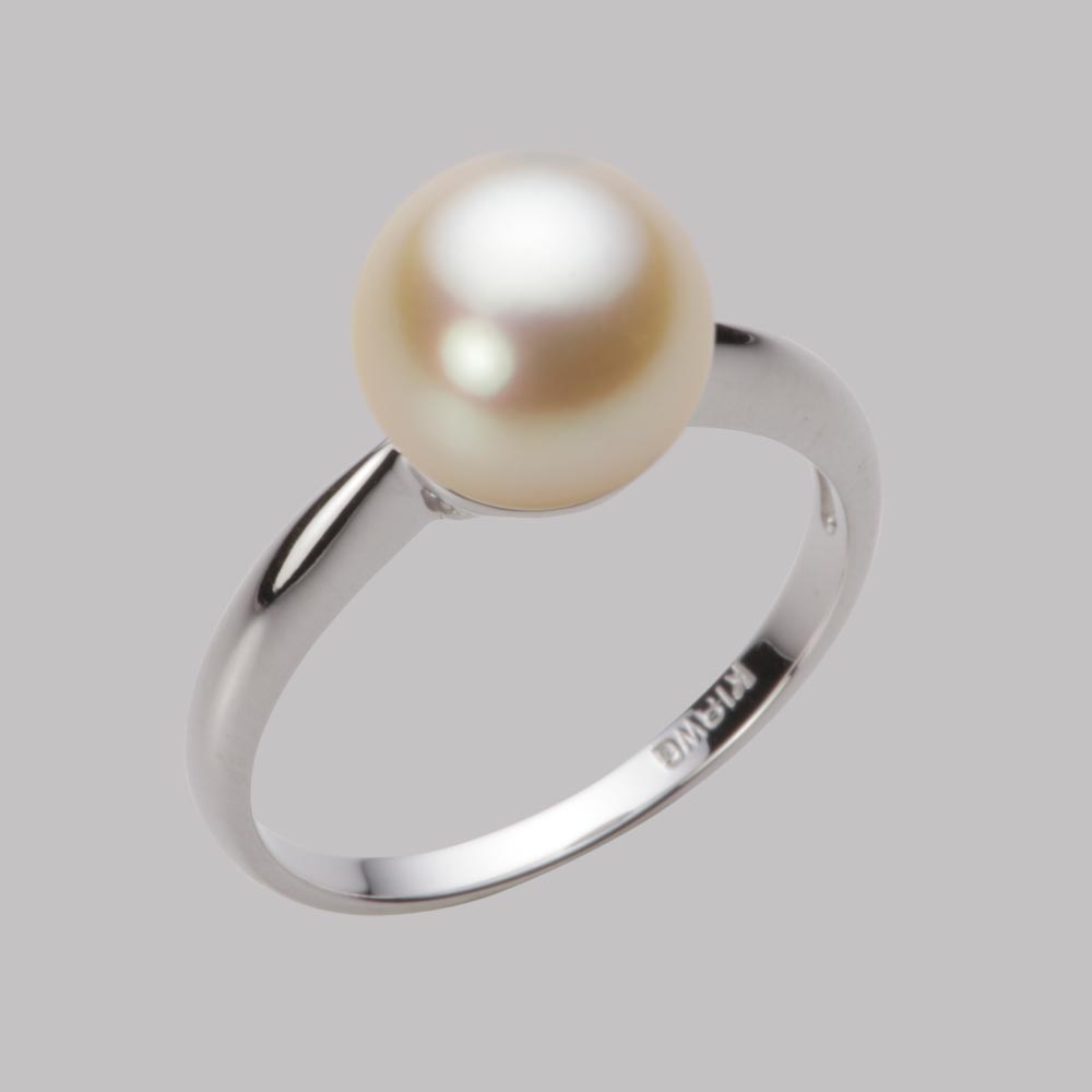 9.0mmアコヤ真珠リング（ナチュラルゴールド）