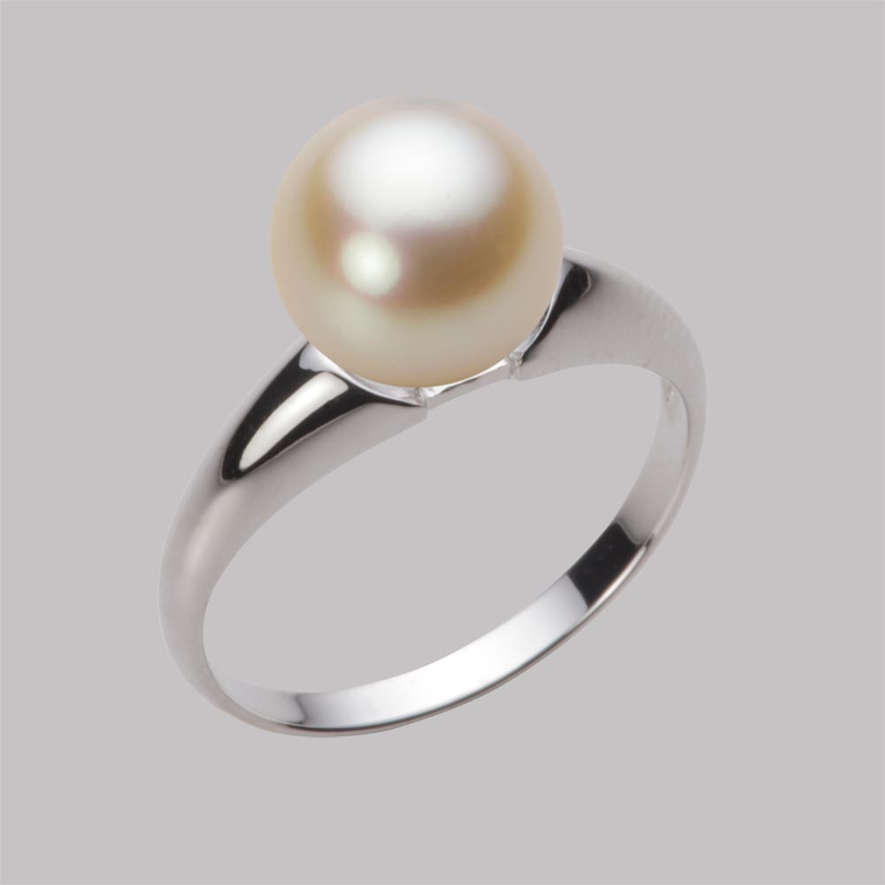 9.0mmアコヤ真珠リング（ナチュラルゴールド）