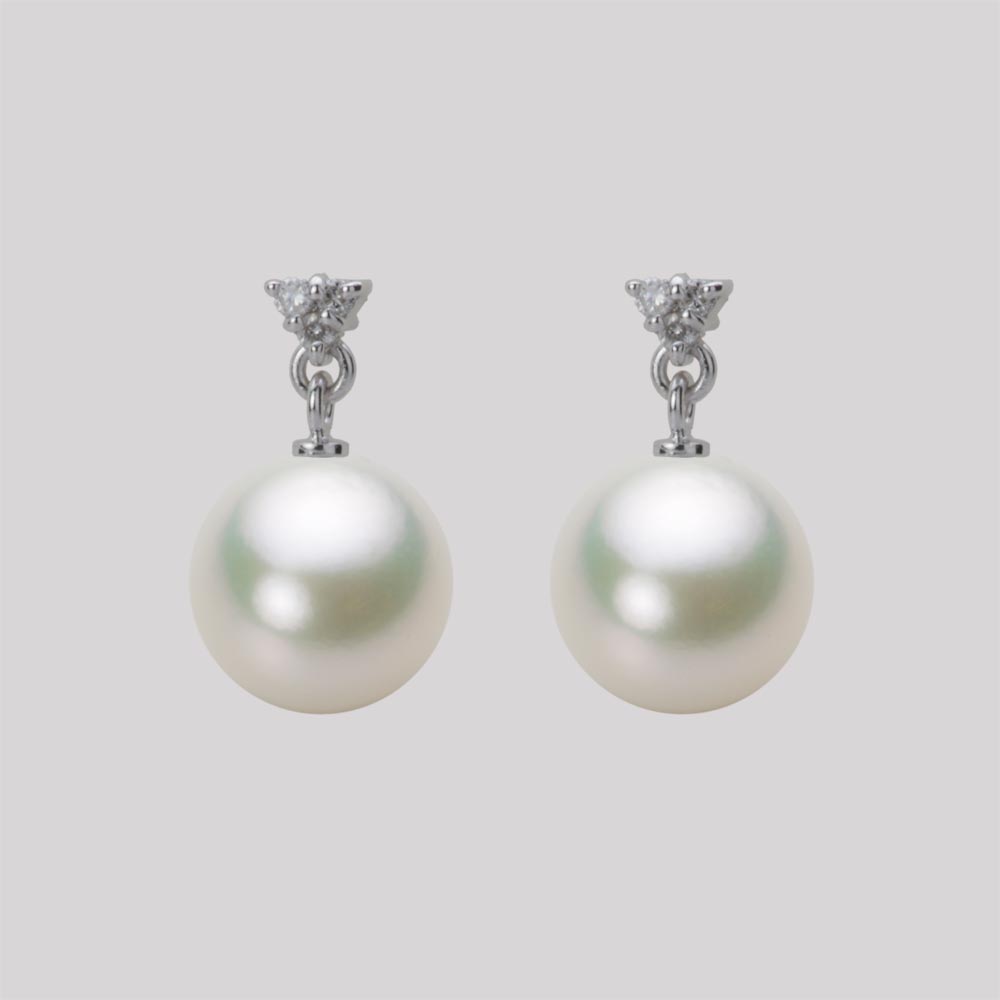 9.0mmアコヤ真珠ピアス（ナチュラルホワイト）