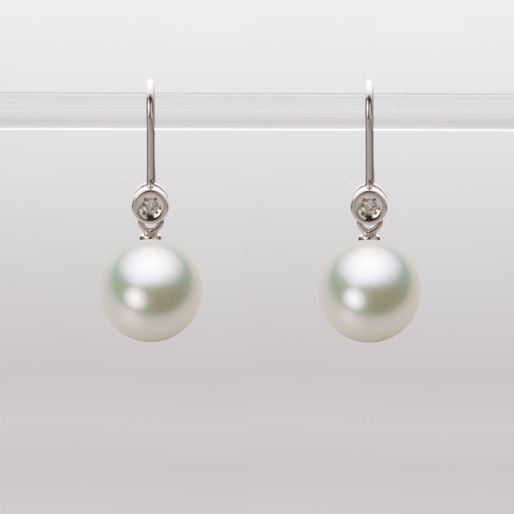 9.0mmアコヤ真珠ピアス（ナチュラルホワイト）