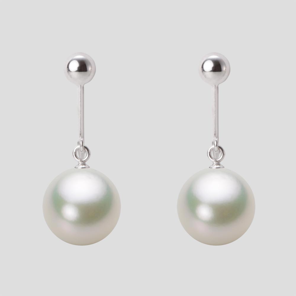 9.0mmアコヤ真珠イヤリング（ナチュラルホワイト）