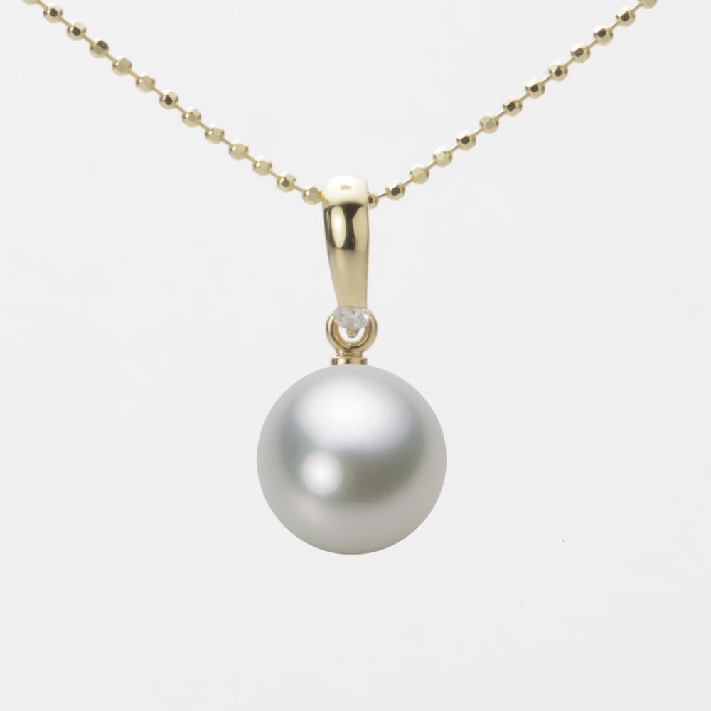 9.0mmアコヤ真珠ペンダント（シルバーグレー）