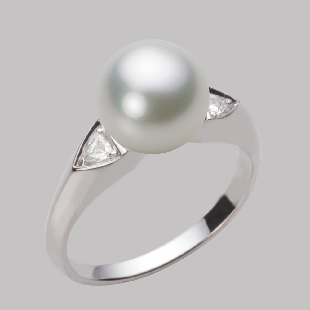 9.0mmアコヤ真珠リング（シルバーグレー）