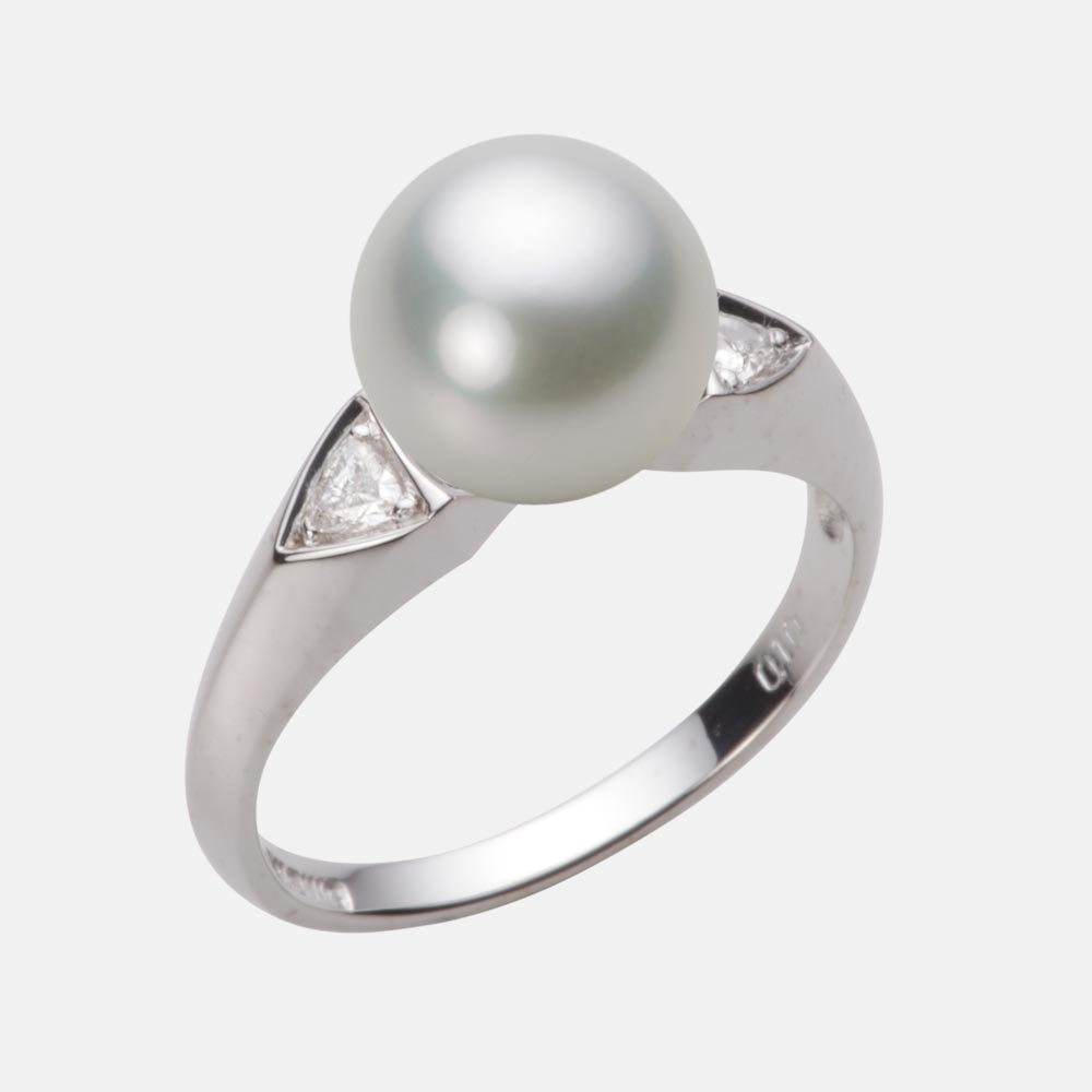 9.0mmアコヤ真珠リング（シルバーグレー）