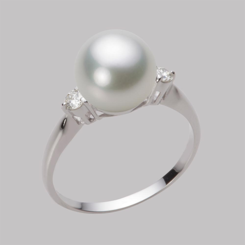 9.0mmアコヤ真珠リング（シルバーグレー）