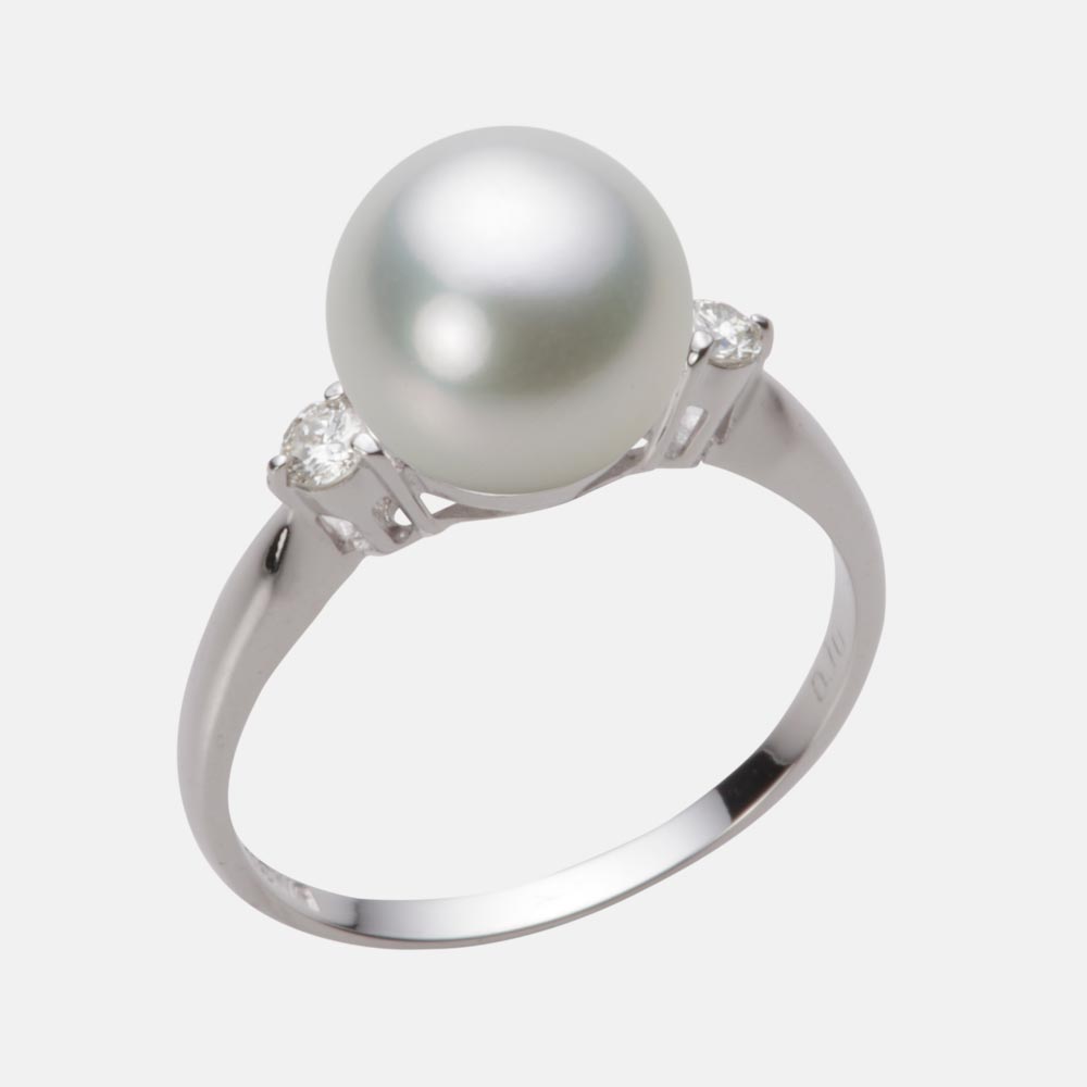 9.0mmアコヤ真珠リング（シルバーグレー）