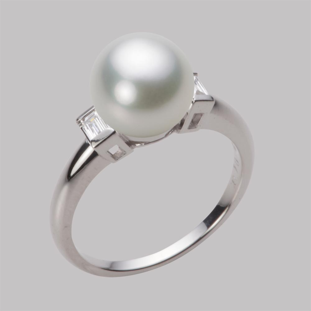 9.0mmアコヤ真珠リング（シルバーグレー）