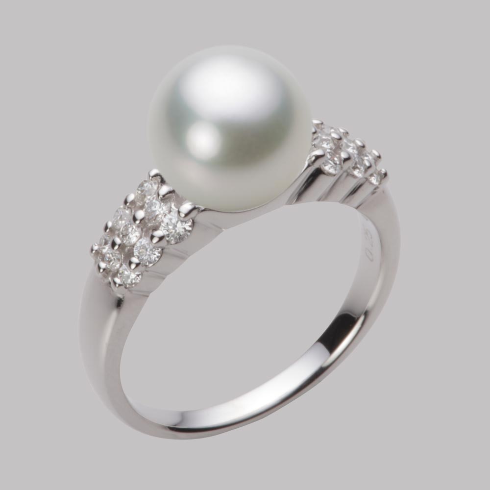 9.0mmアコヤ真珠リング（シルバーグレー）