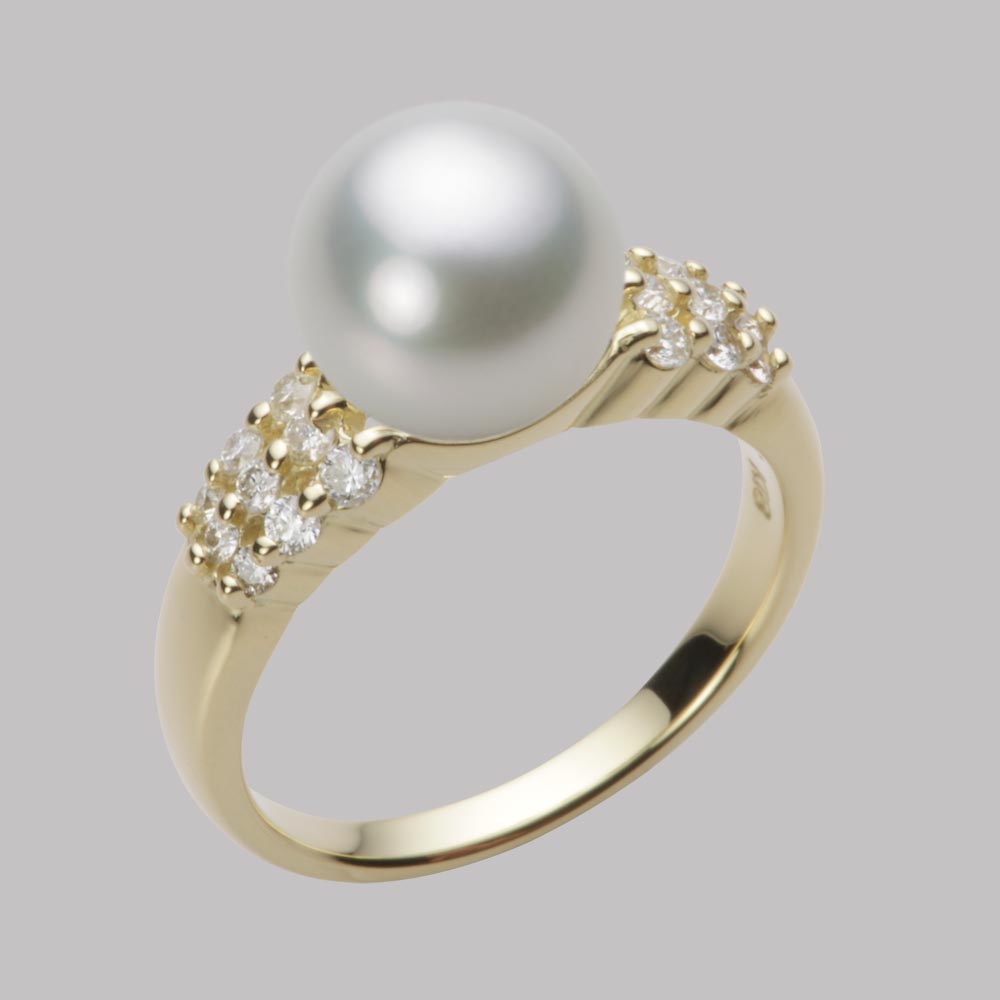 9.0mmアコヤ真珠リング（シルバーグレー）