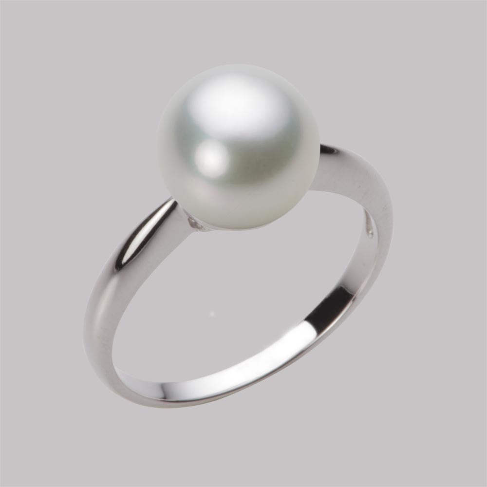 9.0mmアコヤ真珠リング（シルバーグレー）