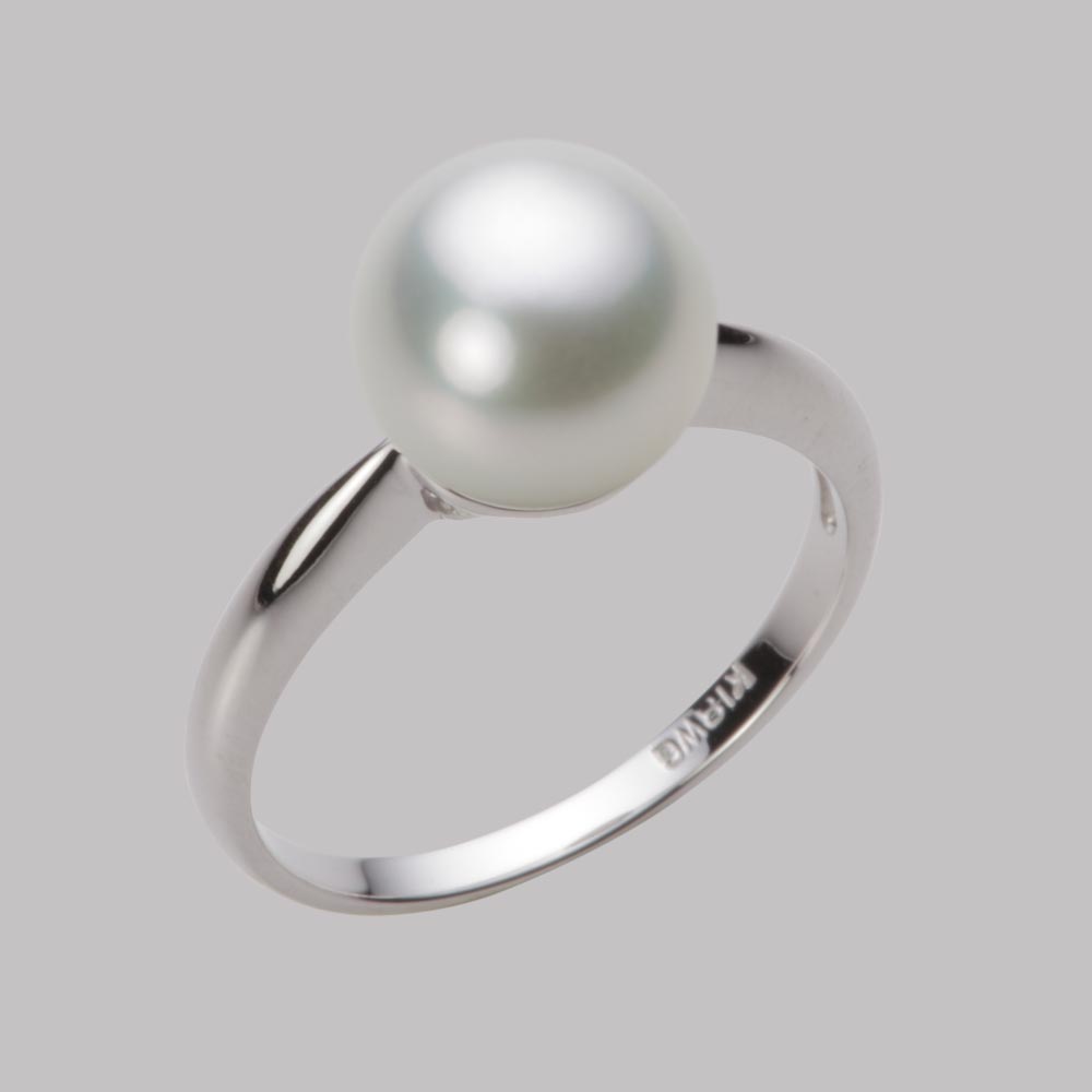9.0mmアコヤ真珠リング（シルバーグレー）