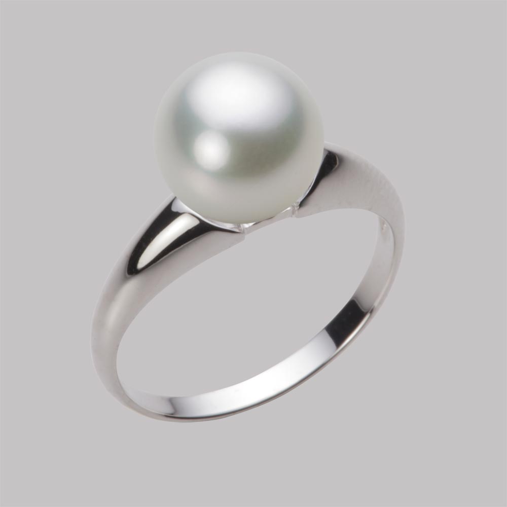 9.0mmアコヤ真珠リング（シルバーグレー）