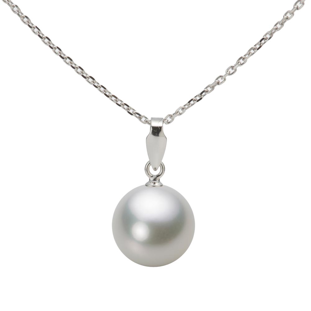 9.0mmアコヤ真珠ペンダント （シルバーグレー）