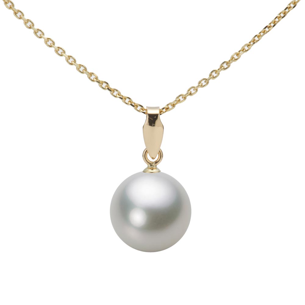 9.0mmアコヤ真珠ペンダント （シルバーグレー）