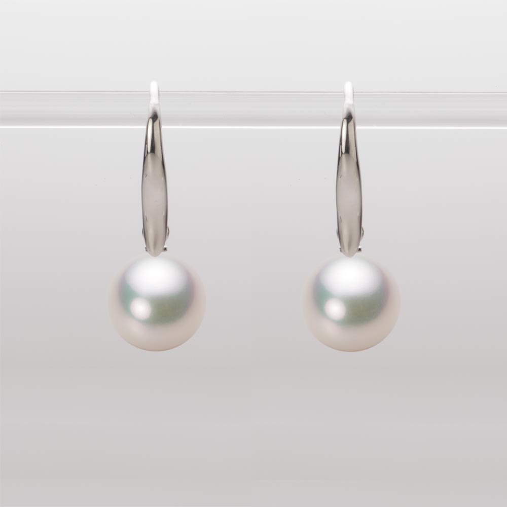 9.0mmアコヤ真珠ピアス（ホワイトピンク・マリン）