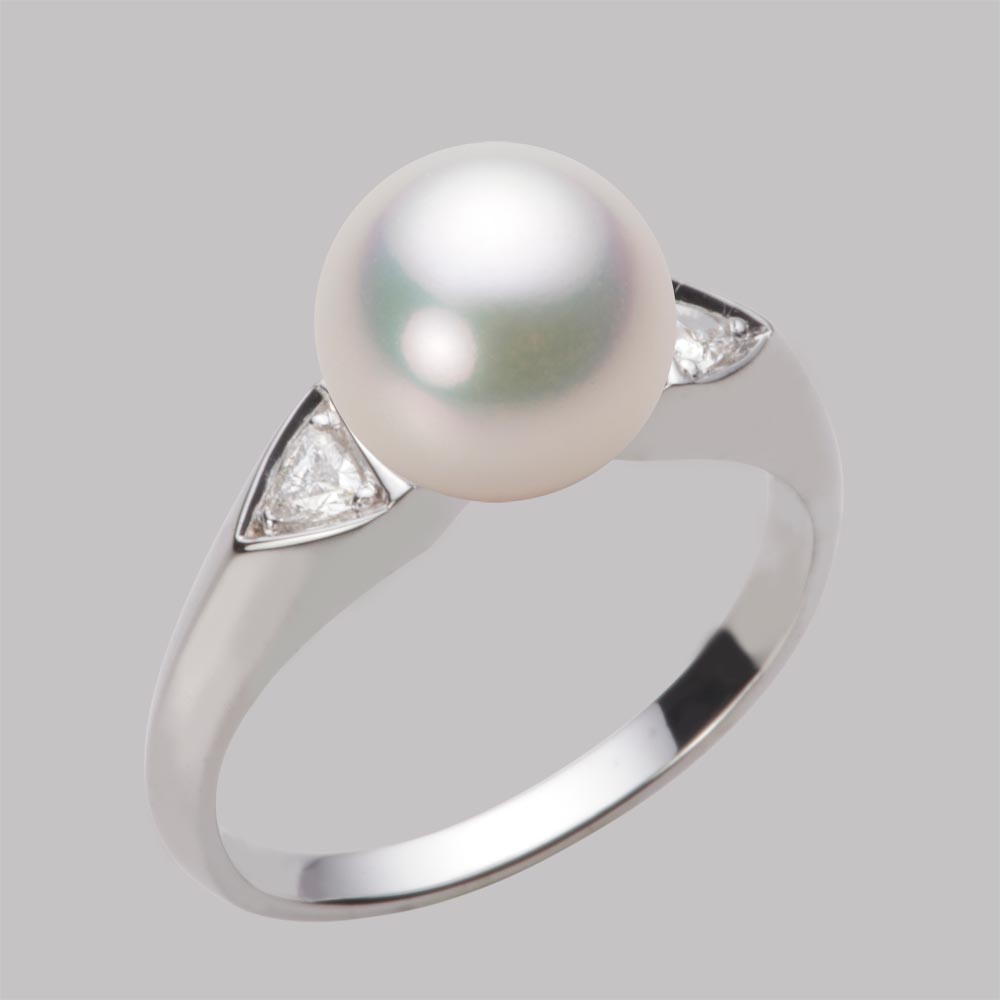 9.0mmアコヤ真珠リング（ホワイトピンク・マリン）