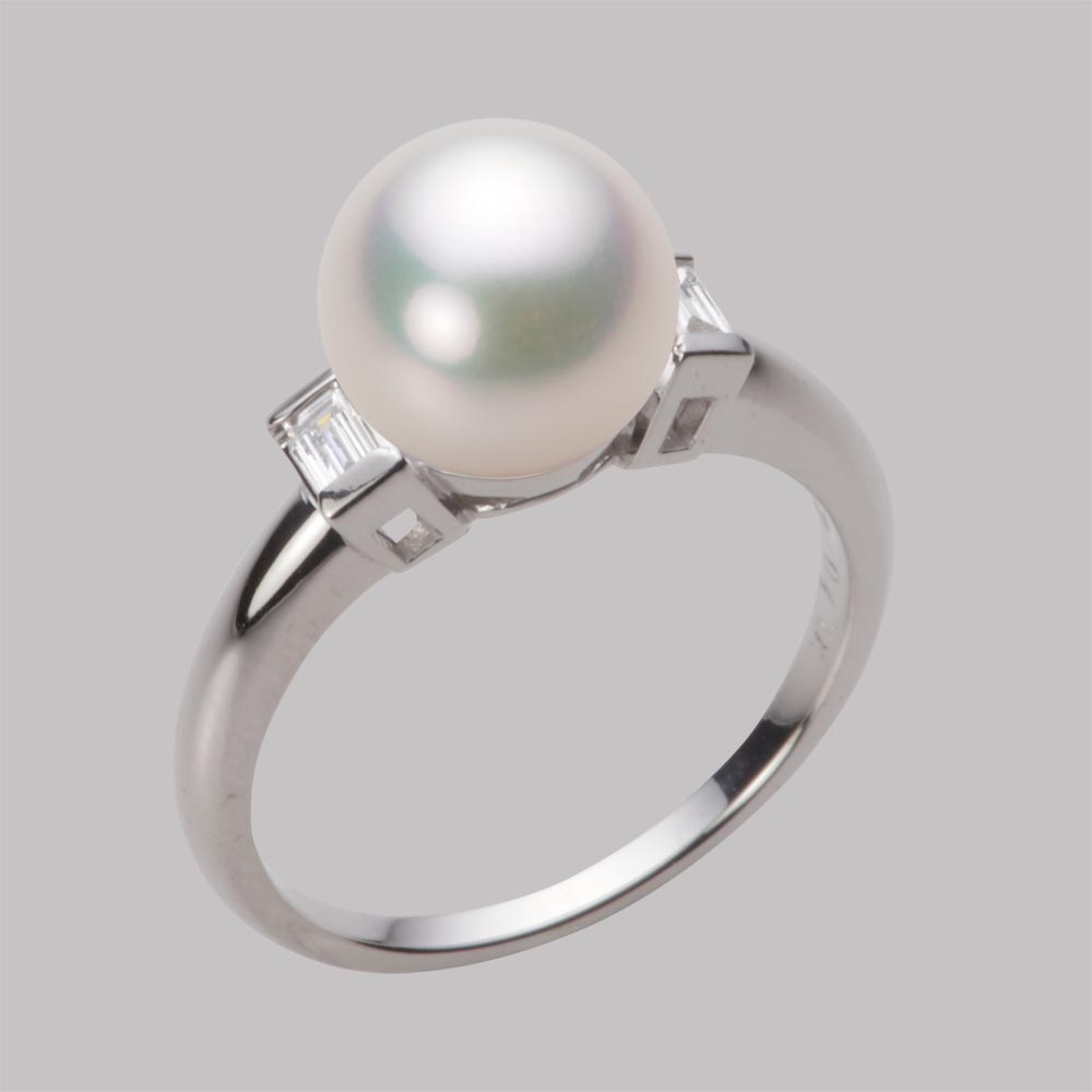 9.0mmアコヤ真珠リング（ホワイトピンク・マリン）