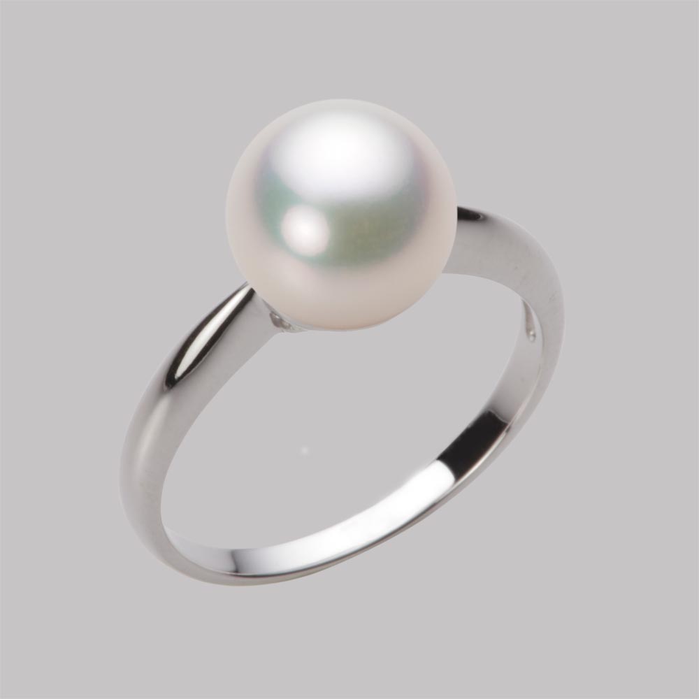 9.0mmアコヤ真珠リング（ホワイトピンク・マリン）