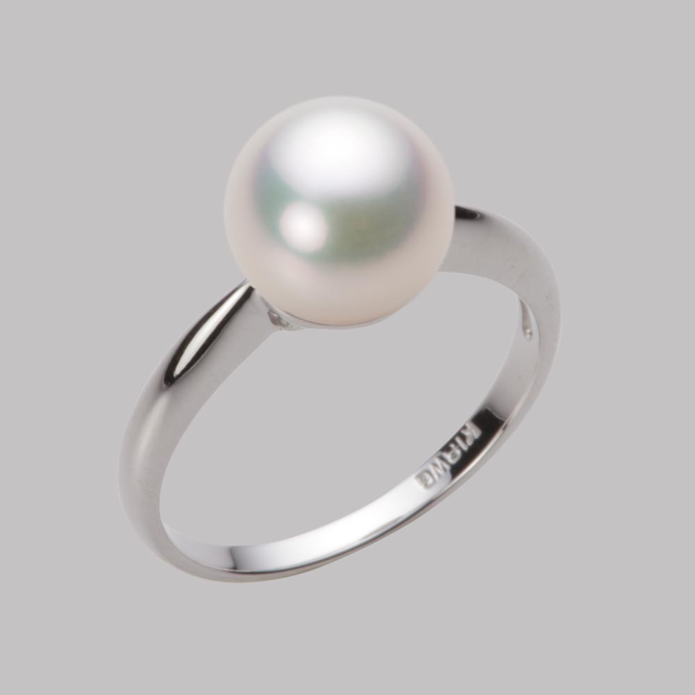 9.0mmアコヤ真珠リング（ホワイトピンク・マリン）