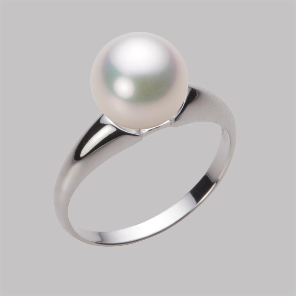 9.0mmアコヤ真珠リング（ホワイトピンク・マリン）