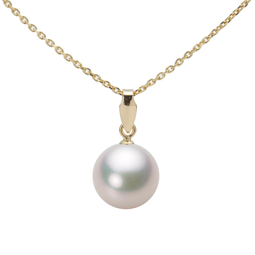 9.0mmアコヤ真珠ペンダント （ホワイトピンク・マリン）